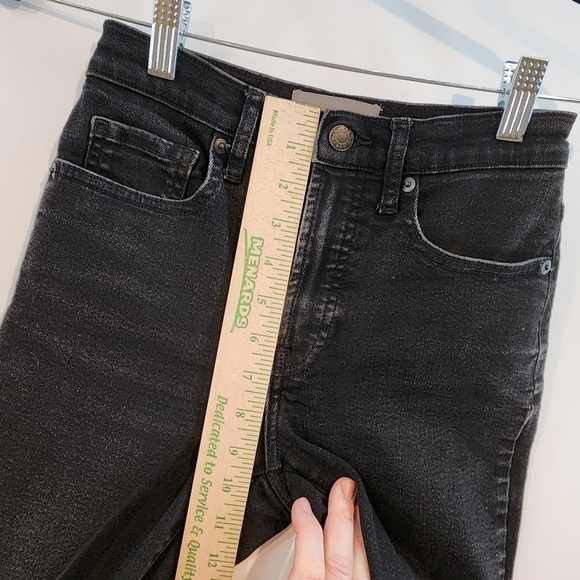 Everlane Grey Washed Black Jeans High Rise Skinny Stretch‎ Denim Jeans sz 25 - Picture 8 of 10